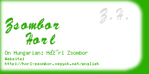 zsombor horl business card